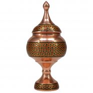 شکلات خوری مس و خاتم 20 سانتی متر